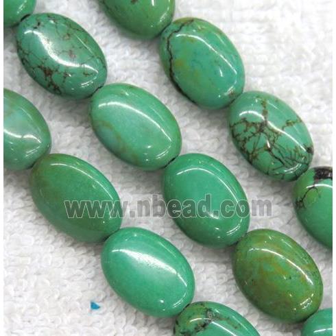 green turquoise oval beads