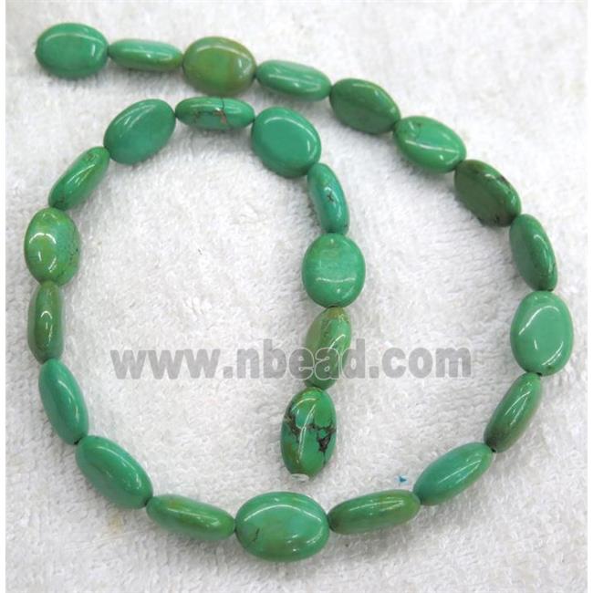 green turquoise oval beads