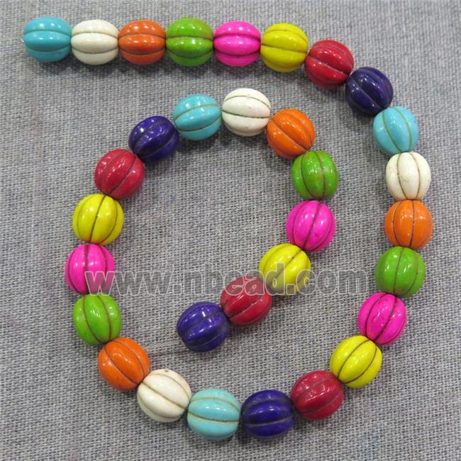 synthetic Turquoise pumpkin beads, mix color