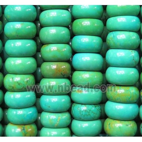 stabilized Turquoise beads, heshi, green