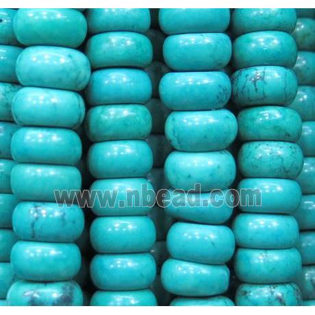 blue Turquoise beads, heshi, stabilized