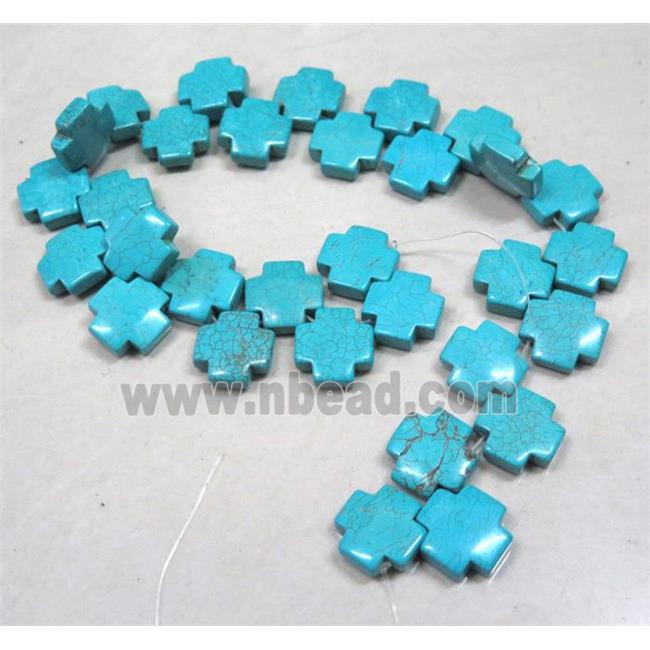 blue turquoise cross beads
