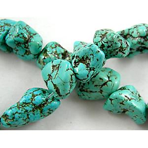 Chalky Turquoise beads, Erose