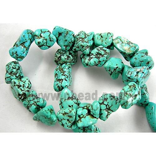 Chalky Turquoise beads, Erose