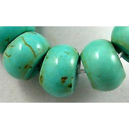 Chalky Turquoise rondelle beads