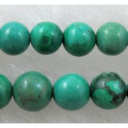 Chalky Turquoise beads, Stabilized, round