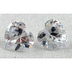 Cubic Zirconia heart diamond, clear