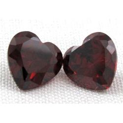 Cubic Zirconia heart diamond, deep red