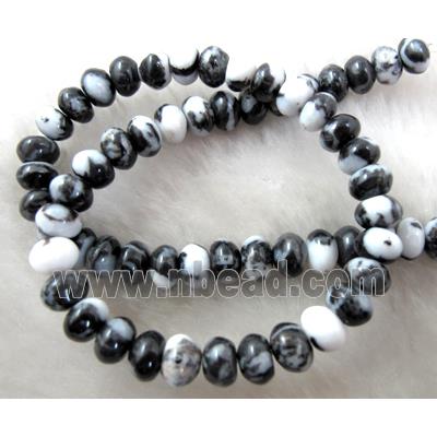 Zebra Jasper rondelle beads
