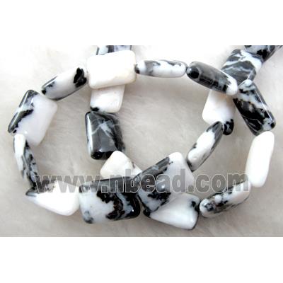 Zebra Jasper rectangle beads