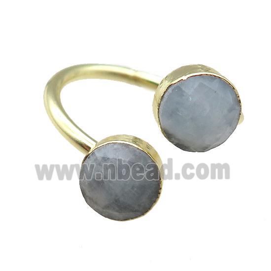 Aquamarine Rings, gold plated