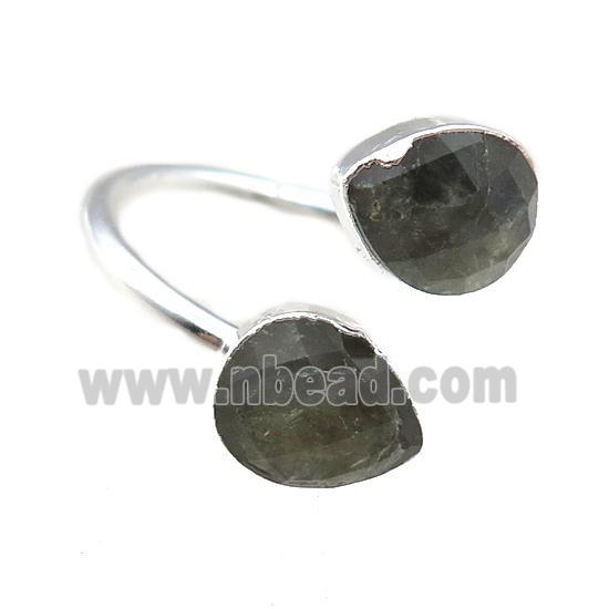 Labradorite Rings, silver plated