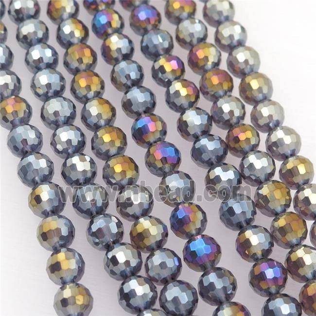Chinese Crystal Glass Beads, faceted round, multicolor