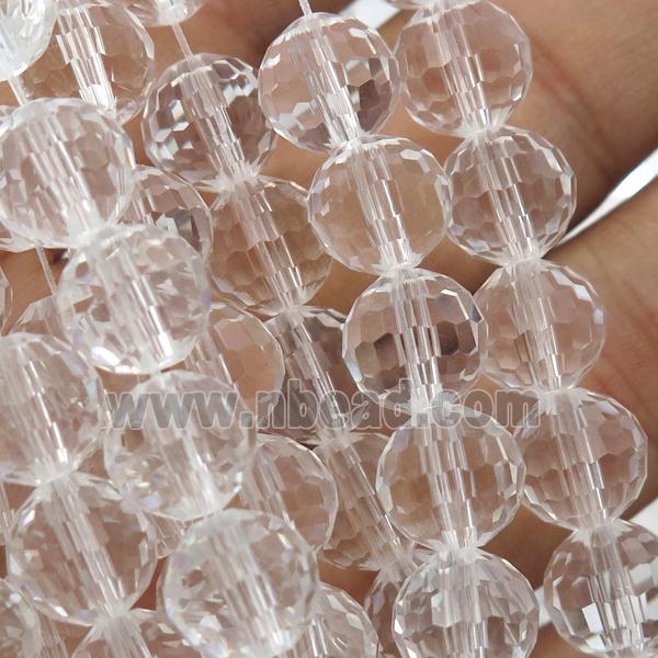 clear Chinese Crystal Glass Beads, faceted round
