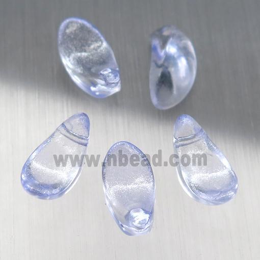 lt.blue crystal glass petal beads