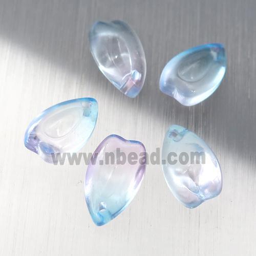 blue crystal glass teardrop beads