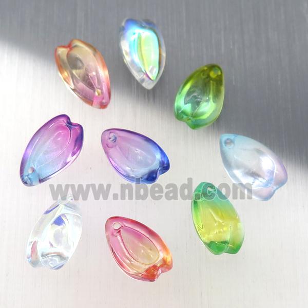 crystal glass teardrop beads, mixed color