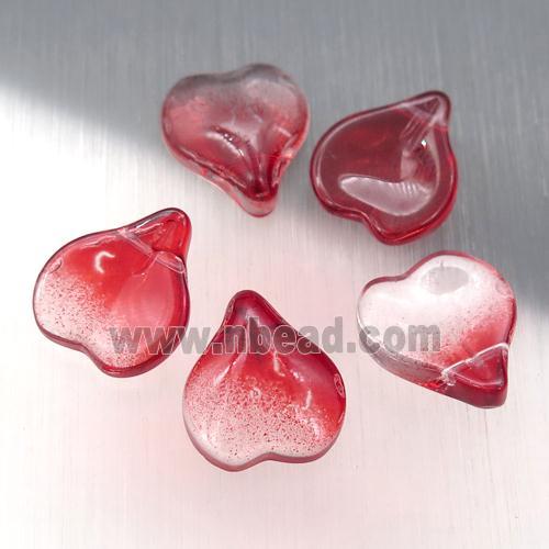 red jadeite glass teardrop beads