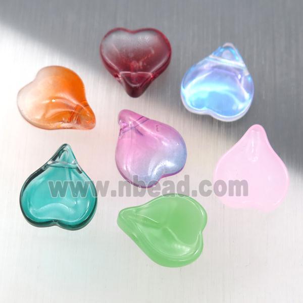 jadeite glass teardrop beads, mixed color