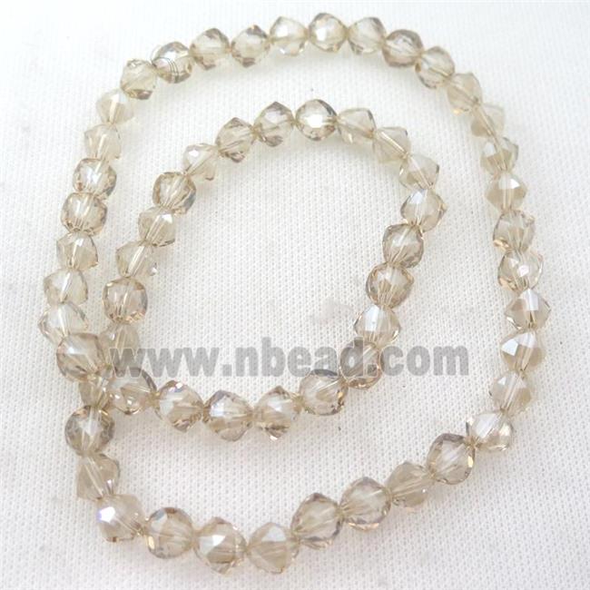 champagne Crystal Glass Beads, freeform