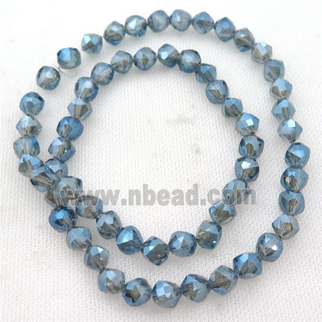 grayblue Crystal Glass Beads, freeform