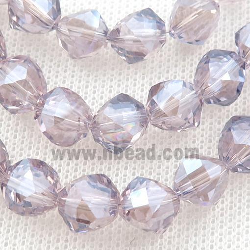 purple Crystal Glass Beads, freeform