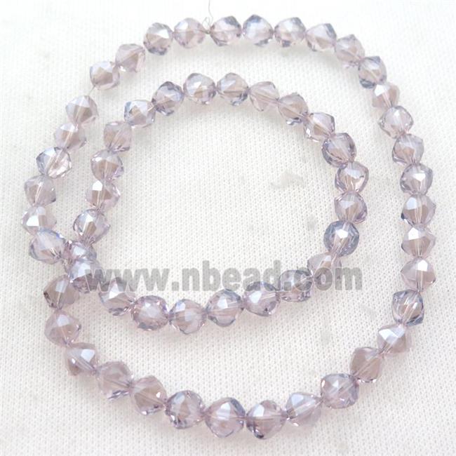 purple Crystal Glass Beads, freeform