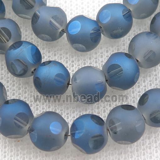 blue round Crystal Glass Beads