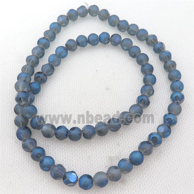 blue round Crystal Glass Beads