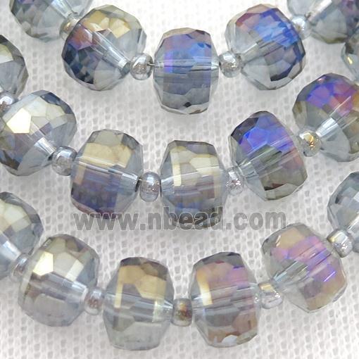 Crystal Glass beads, faceted rondelle