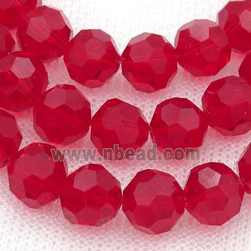 dpred Crystal Glass Beads, faceted round