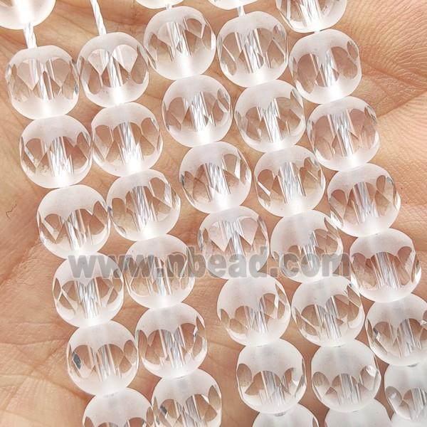 clear Crystal Glass beads, faceted round
