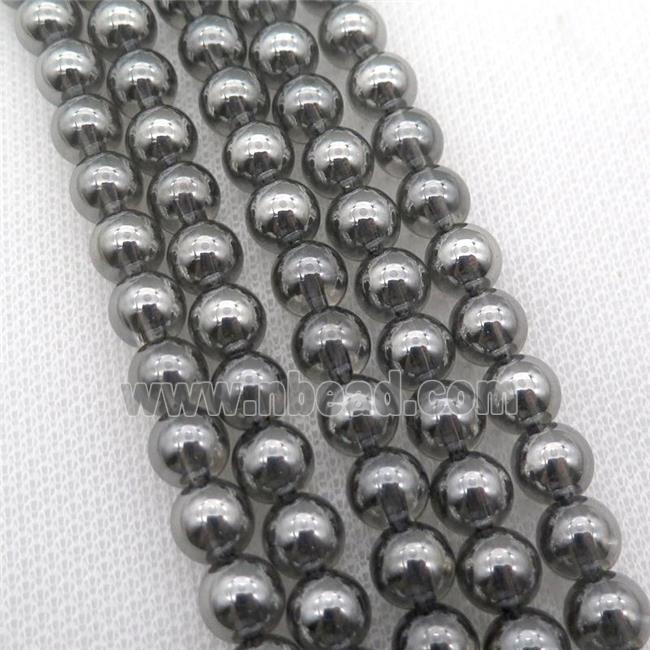 round clear gray Crystal Glass Beads