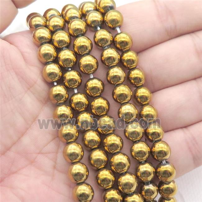 round gold Crystal Glass Beads