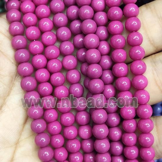 dp.pink Lacquered Glass Beads, round