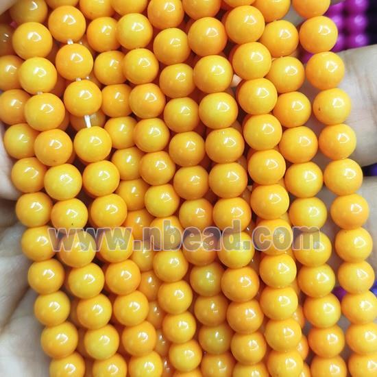 gold Lacquered Glass Beads, round