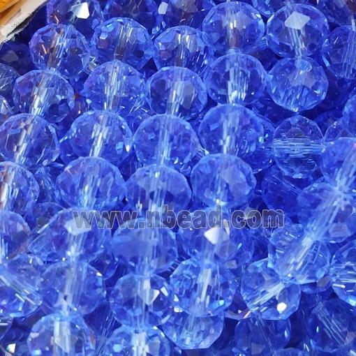 Skyblue Chinese Crystal Glass Beads Faceted Rondelle