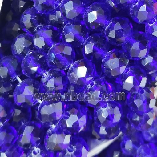 LapisBlue Chinese Crystal Glass Beads Faceted Rondelle