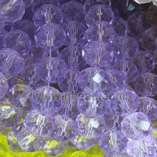 Purple Chinese Crystal Glass Beads Faceted Rondelle