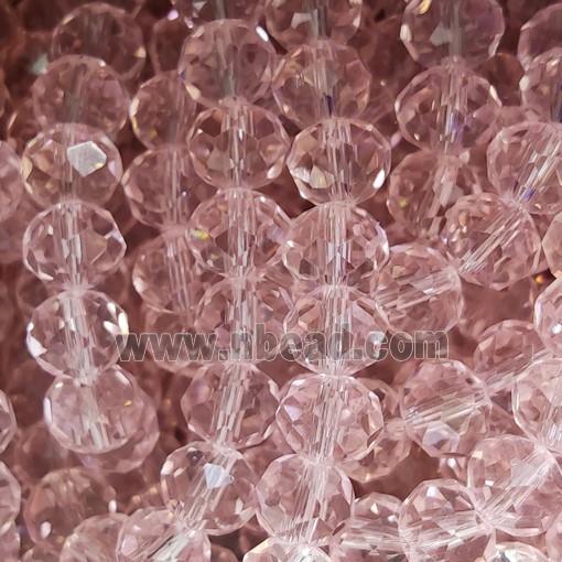 Peach Chinese Crystal Glass Beads Faceted Rondelle