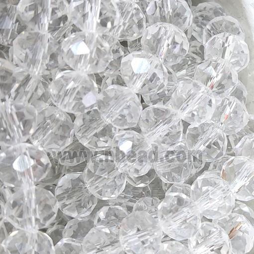 Clear Chinese Crystal Glass Beads Faceted Rondelle