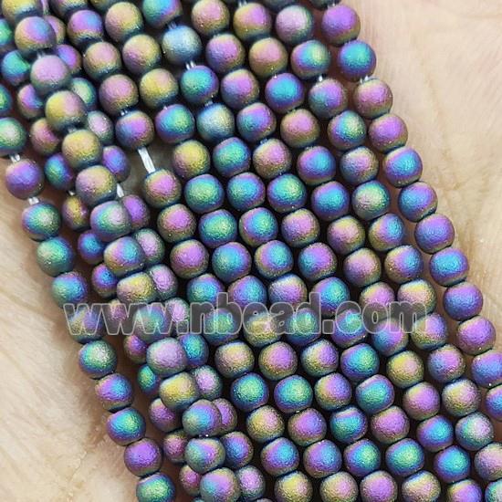 Rainbow Glass Seed Beads Round Matte
