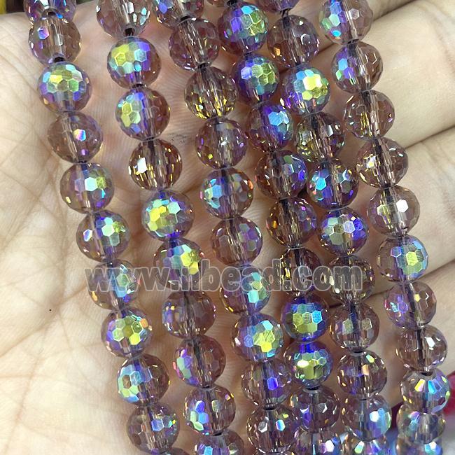 Crystal Glass Beads Faceted Round AB-Color