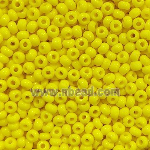 Yellow Glass Seed Beads Pony Rondelle A-Grade