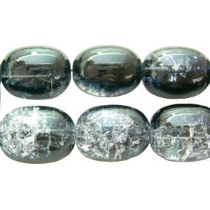 Crackle Glass Beads, barrel