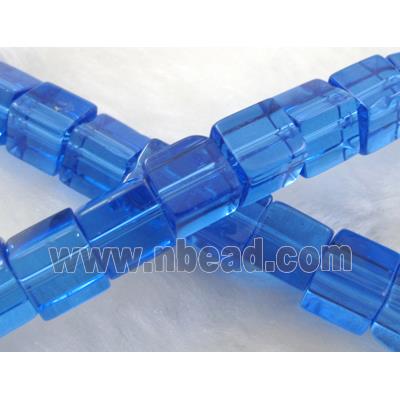 Blue Glass Beads, Cube