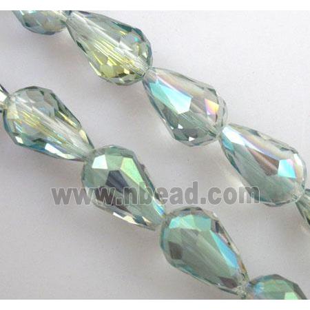 chinese crystal glass bead, faceted drip