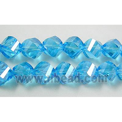 Chinese Crystal Beads, Twist, Sapphire