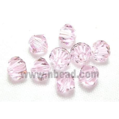Chinese Crystal Beads, Bicone, pink