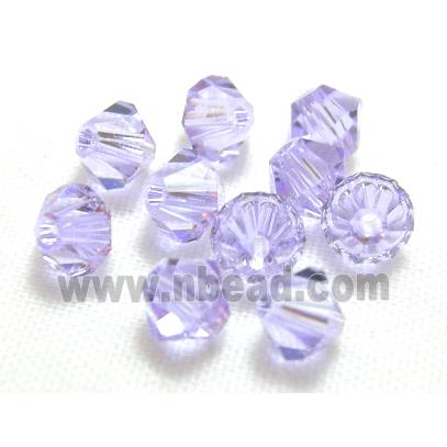 Chinese Crystal Beads, Bicone, Lavender